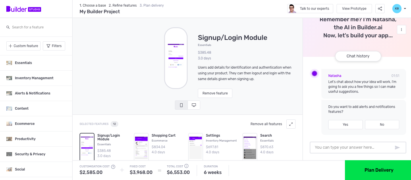 screenshot of Builder Studio